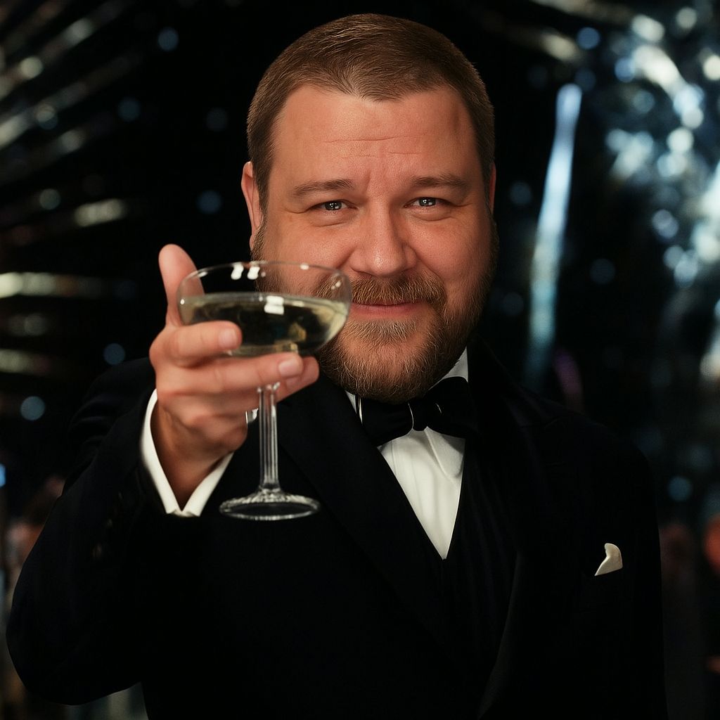 Barry Ortlip raising a glass